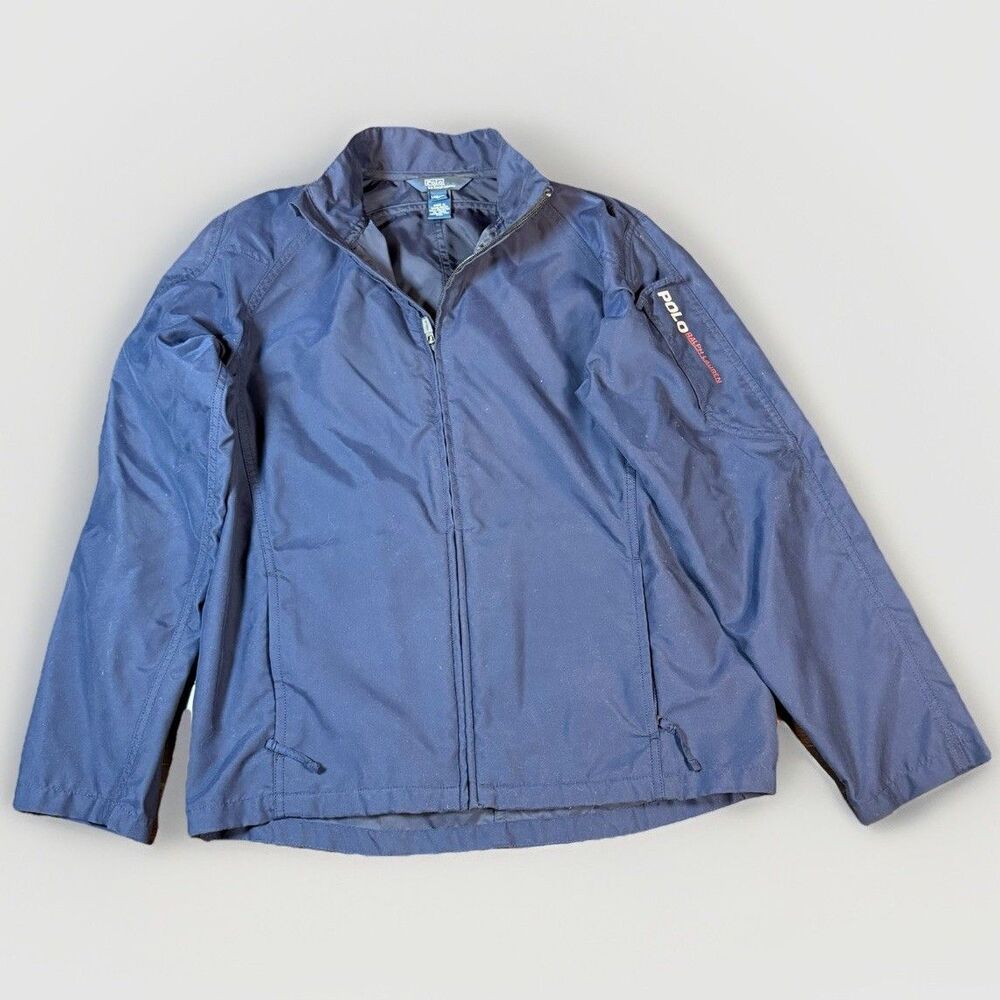 Polo Ralph Lauren Navy Blue Full Zip‎ Classic Wind Breaker Youth 16-18
